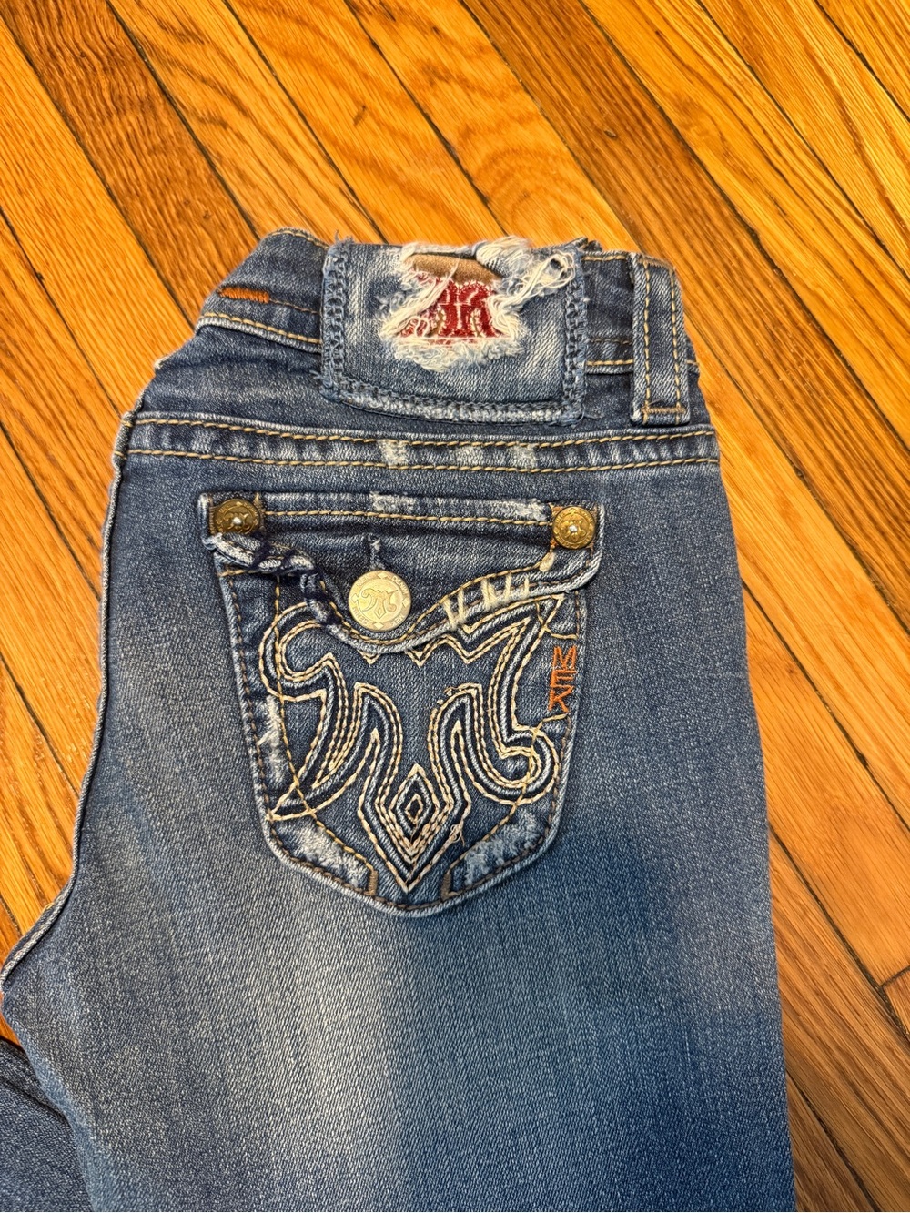 Vintage MEK Denim Oaxaca Low-Rise Bootcut Jeans Embroidered Y2K - Picture 4 of 9